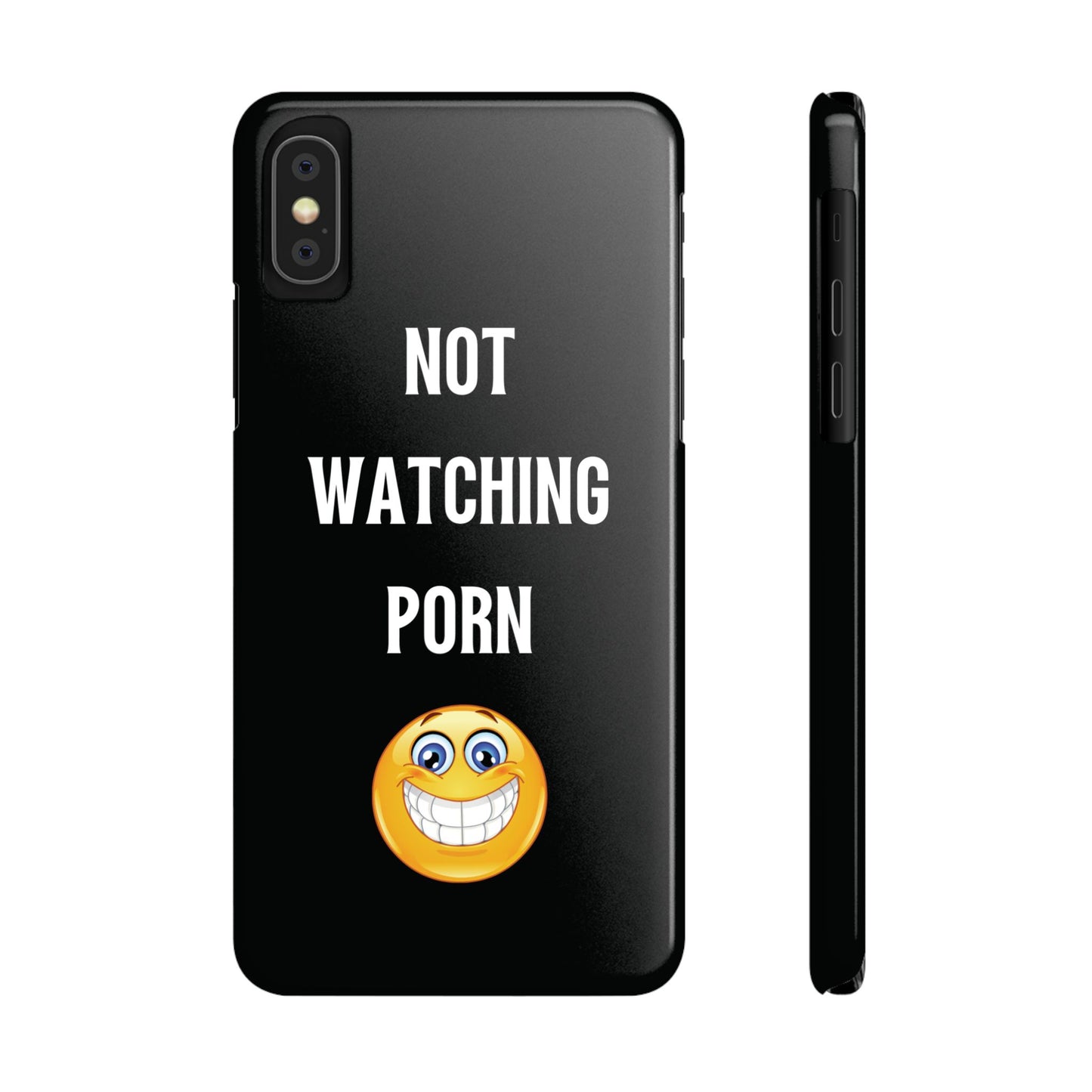 funny phone case says not watching porn - funny iphone cases - black phone case - laughable-xpense.com