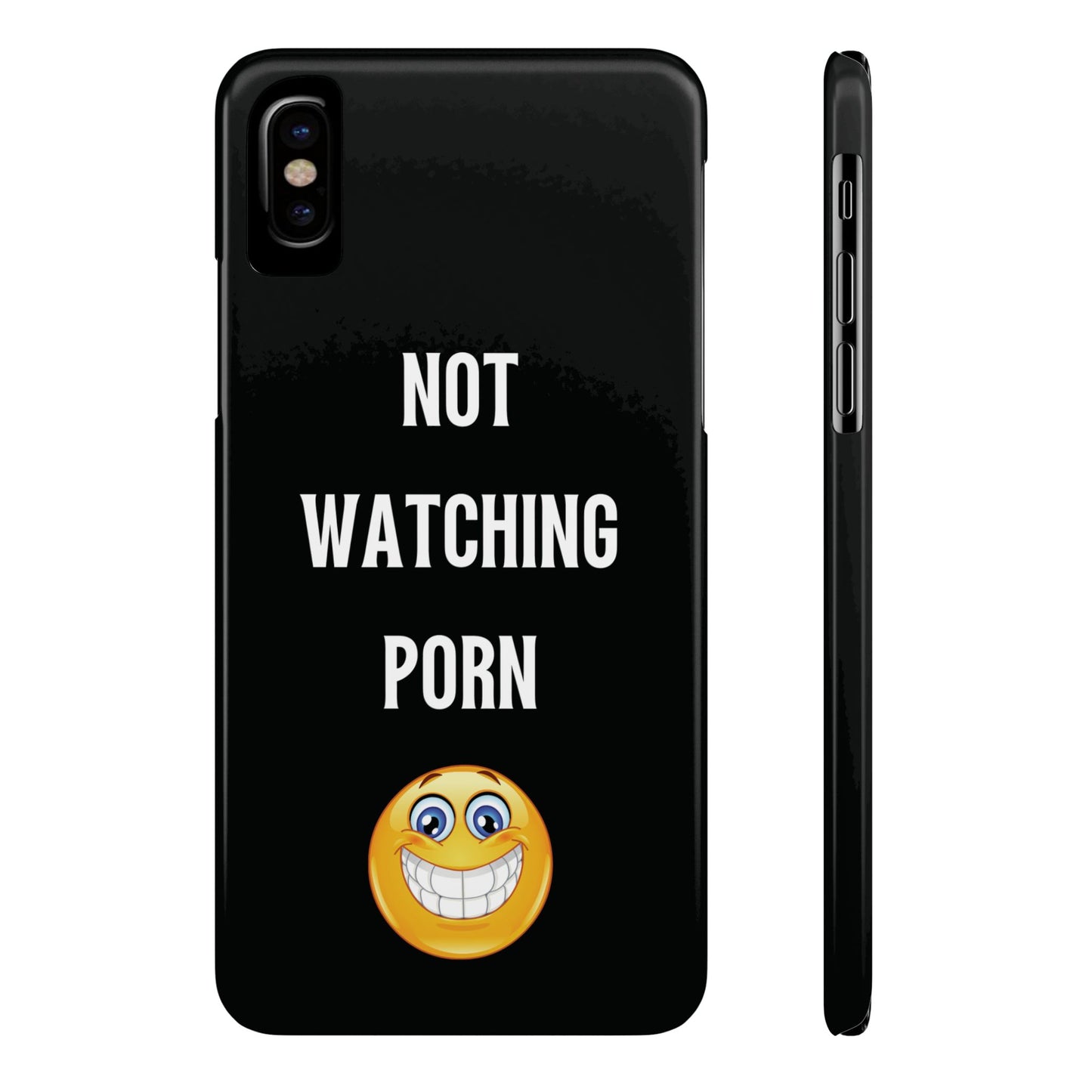 funny phone case says not watching porn - funny iphone cases - black phone case - laughable-xpense.com