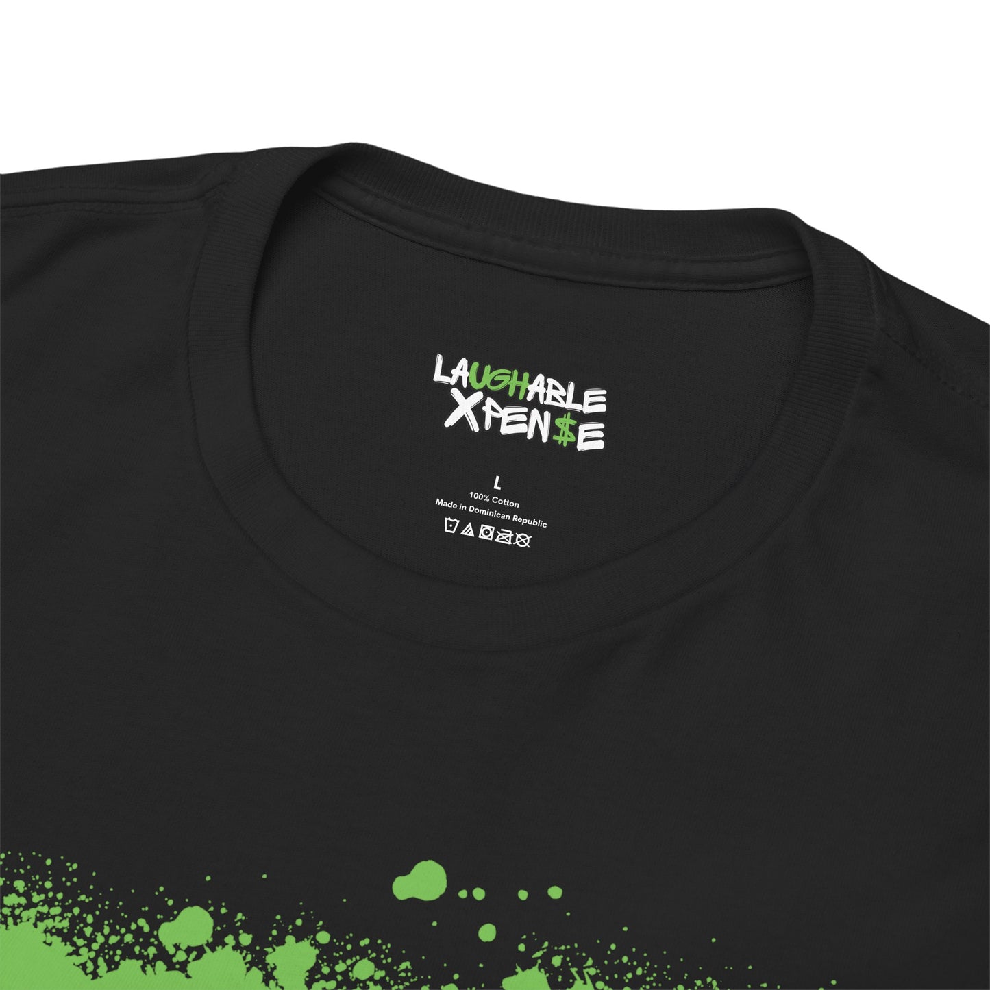 black t-shirt says express yourself at home - funny adult t shirts - laughable-xpense.com - women's clothing