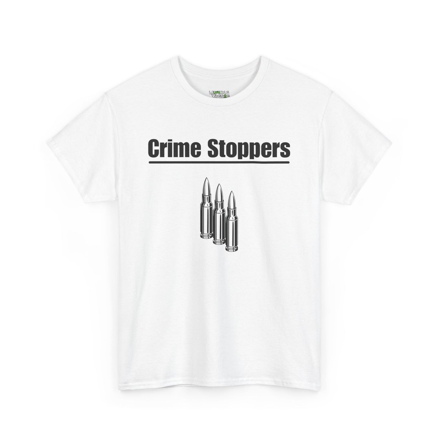 funny offensive shirts - crime stoppers t-shirt - white t-shirt - laughable-xpense.com
