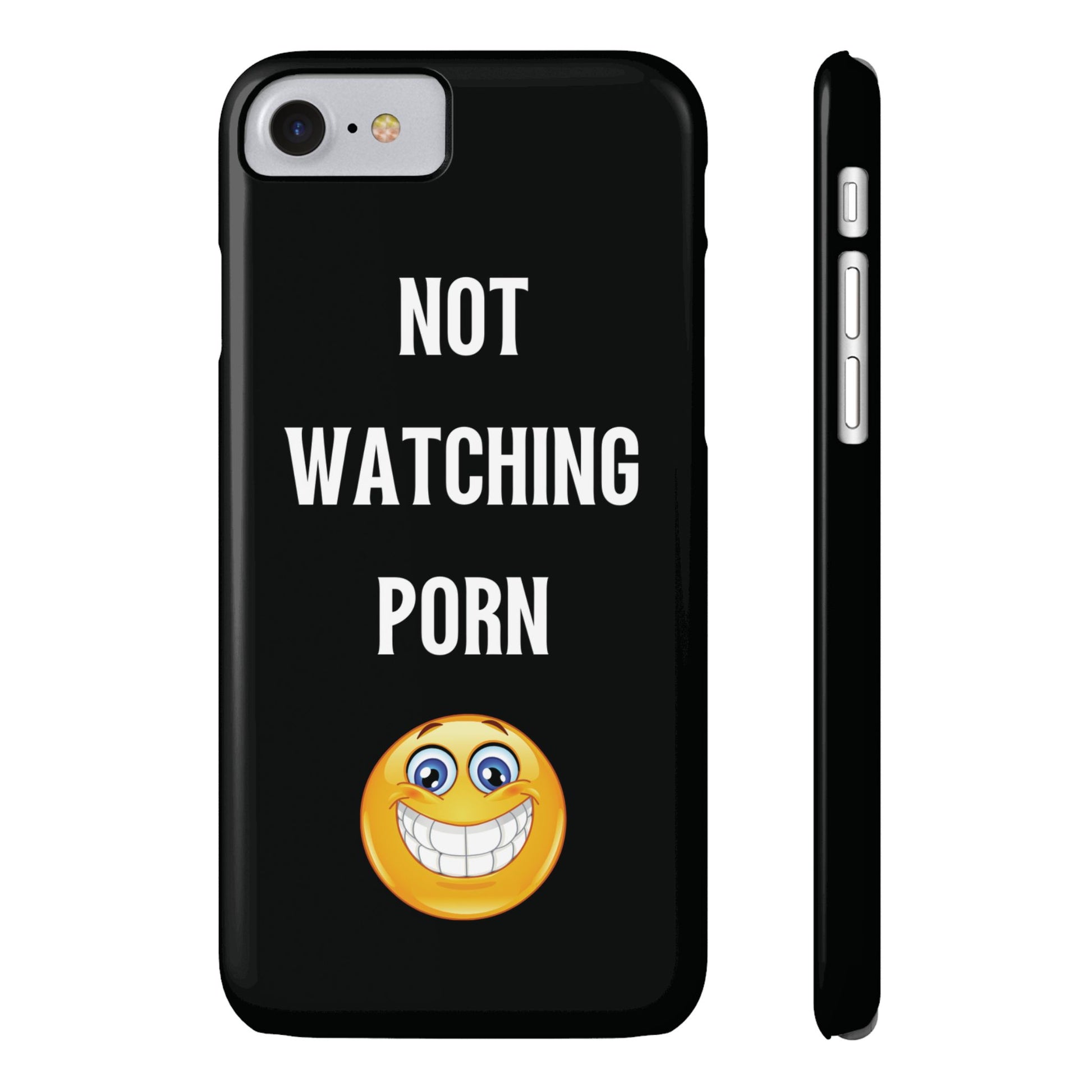 funny phone case says not watching porn - funny iphone cases - black phone case - laughable-xpense.com