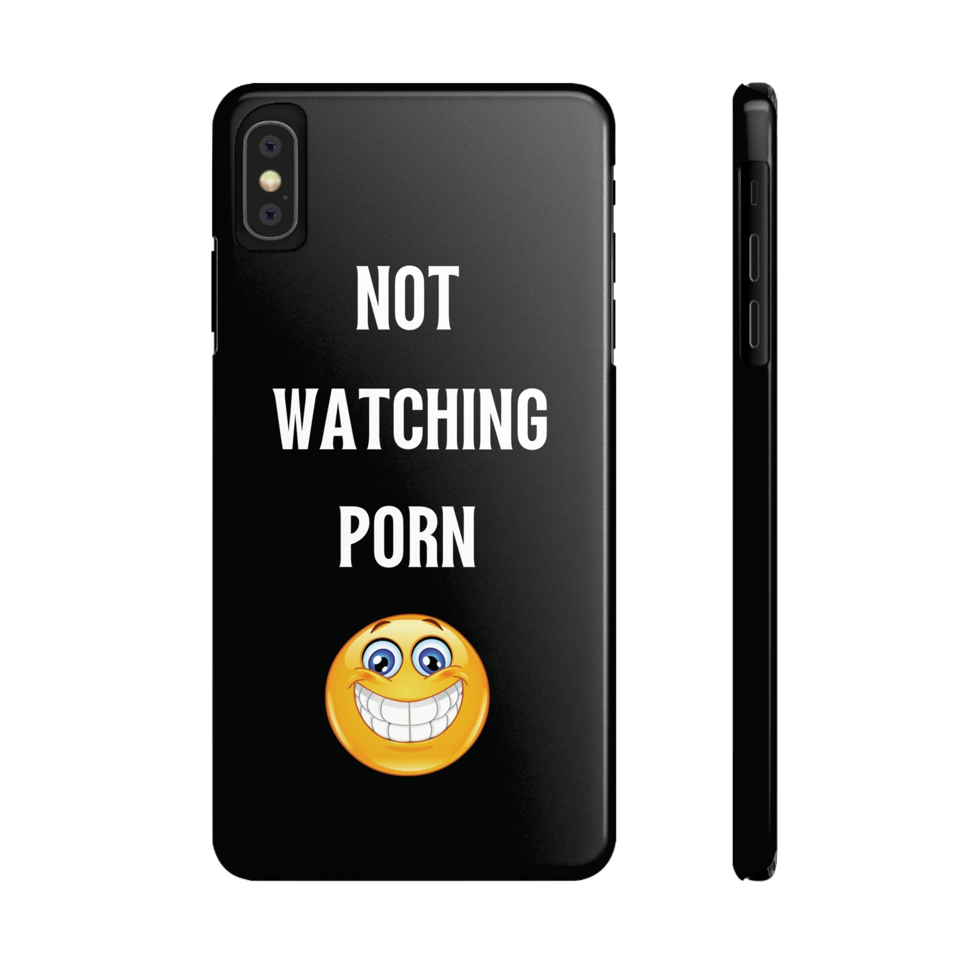 funny phone case says not watching porn - funny iphone cases - black phone case - laughable-xpense.com
