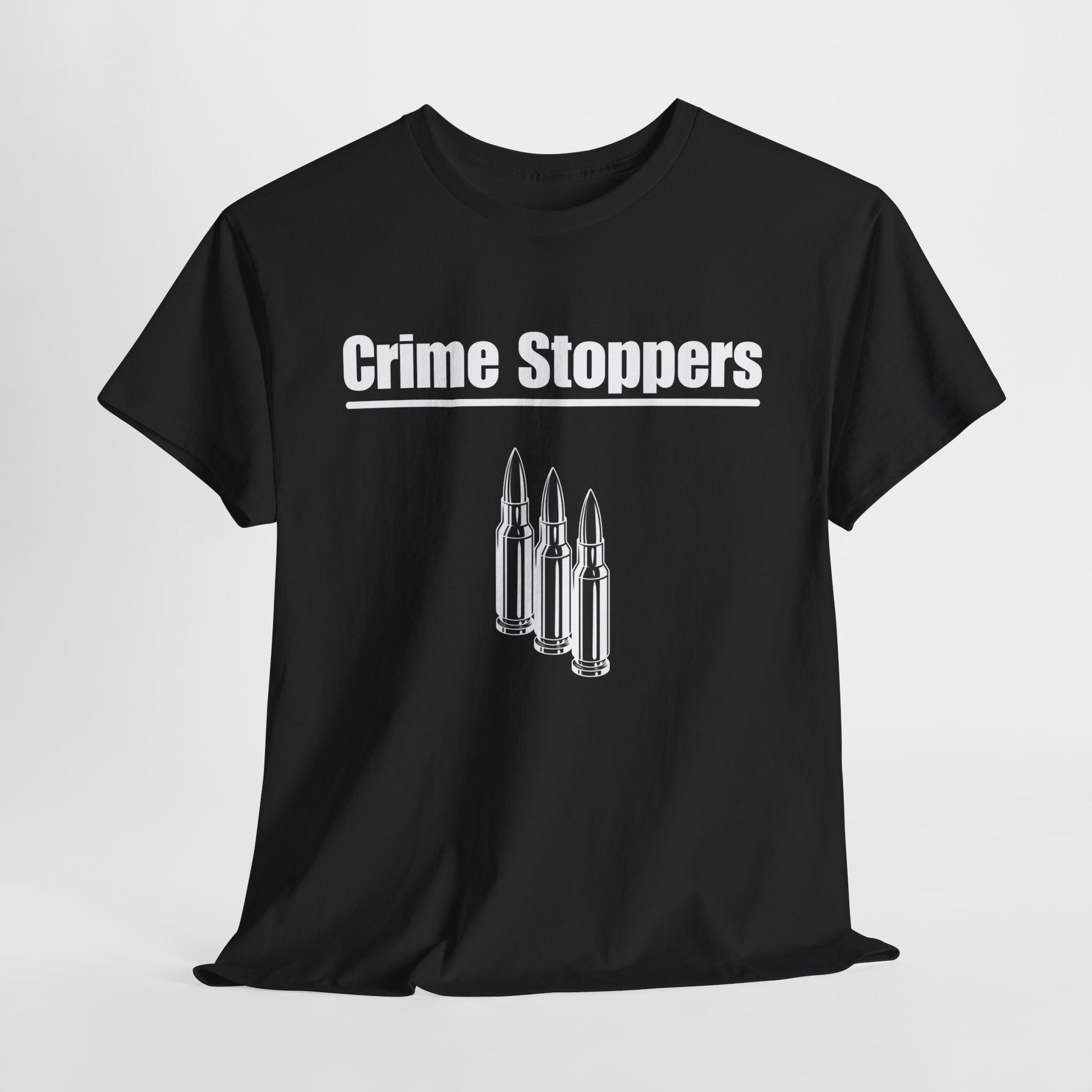 funny offensive shirts - crime stoppers t-shirt - black t-shirt - laughable-xpense.com